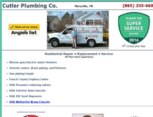 Tablet Screenshot of cutlerplumbing.com